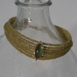 Groene toermalijn en serpentijn armband