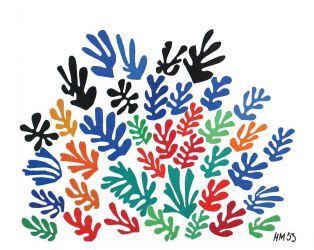 Schilder Henri Matisse werkte aan het eind van zijn leven, nog slechts met papier, goache en een schaar. Zo ontstonden de beroemde papercuts zoals "The Sheaf". Voor mij een inspiratiebron voor een serie zilveren sieraden.