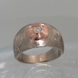 Ring met vingerafdrukken en briljant