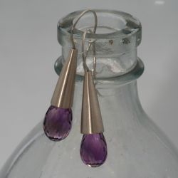 Amethyst oorhangers
