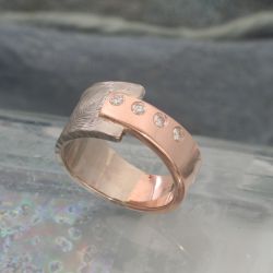 Ring met vingerafdruk en briljanten