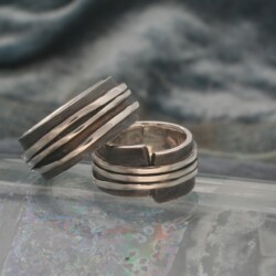 Zilveren ringen met drie draden