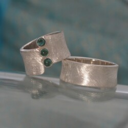 Zilveren ringen met toermalijn