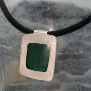 Zilveren hanger met chrysocolla