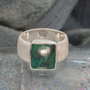 Zilveren ring met chrysocolla