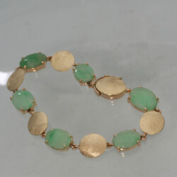Geelgouden armband met jade