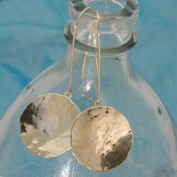 Geelgouden schotel oorhangers
