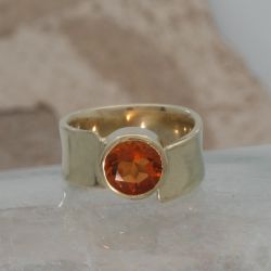 Geelgouden ring met citrien