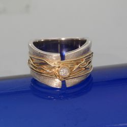 Wikkelring met briljant