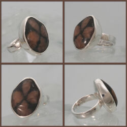 Een zilveren ring met
